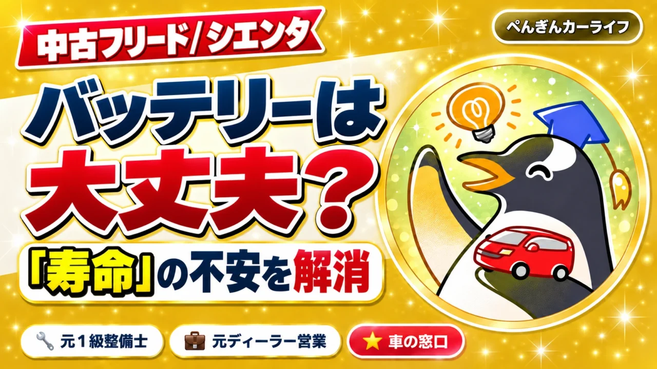 中古フリード・シエンタのハイブリッドバッテリーは大丈夫?寿命の不安を解消