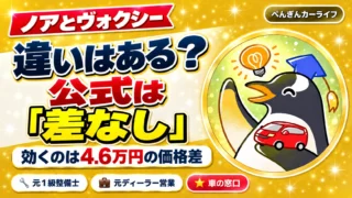 ノアとヴォクシーの違いはある？公式は差なし｜効くのは4.6万円の価格差
