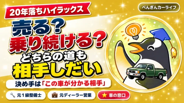 20年落ちハイラックスを売るか乗り続けるか｜決め手はこの車が分かる相手