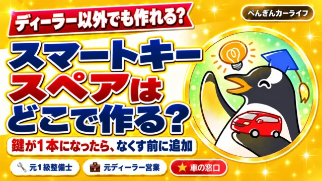 ディーラー以外でも作れる?スマートキーのスペアはどこで作る?鍵が1本になったら、なくす前に追加