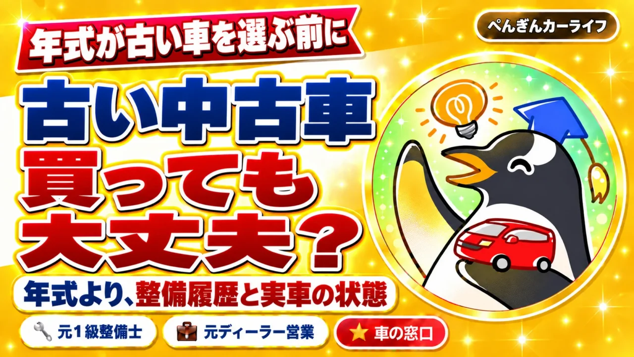 古い中古車、買っても大丈夫?年式より、整備履歴と実車の状態