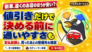 新車、遠くのお店のほうが安い?値引きだけで決める前に通いやすさも。支払総額と買ったあとの整備先を確認