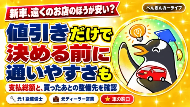 新車、遠くのお店のほうが安い？値引きだけで決める前に通いやすさも。支払総額と買ったあとの整備先を確認